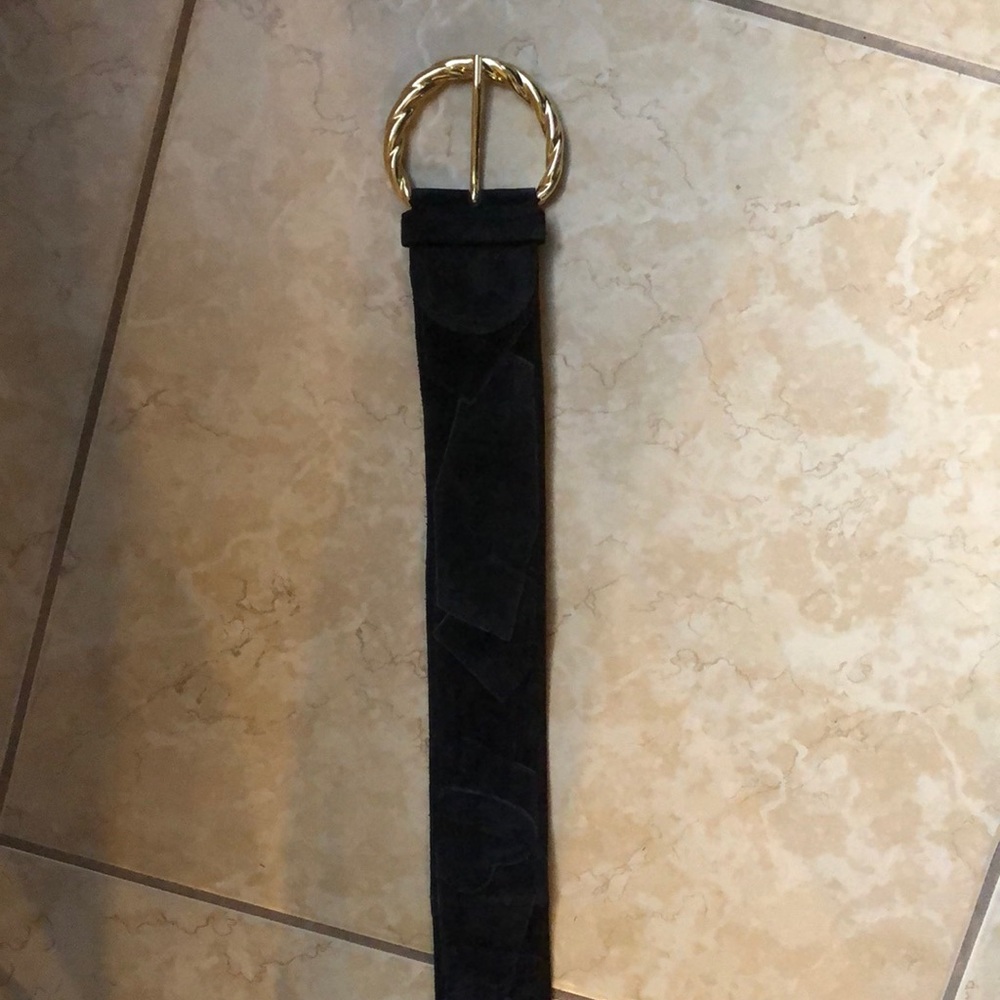 Moschino black suede belt